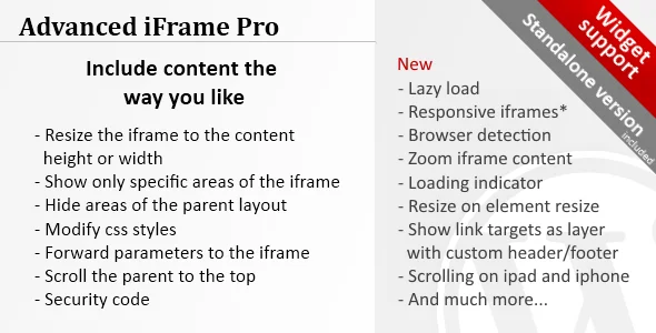 Advanced iFrame Pro 1 1