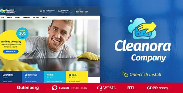 Cleanora Cleaning Services WordPress Theme