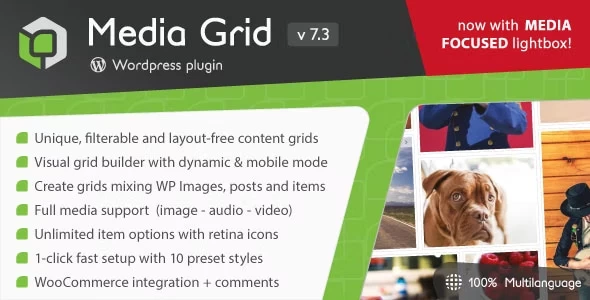 Media Grid Wordpress Responsive Portfolio