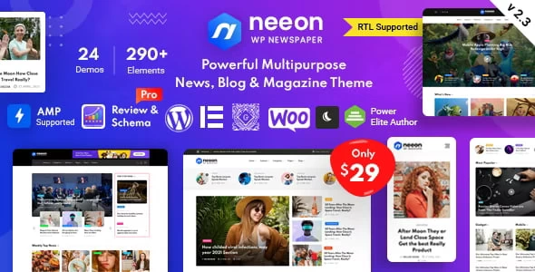 Neeon WordPress News Magazine Theme 1