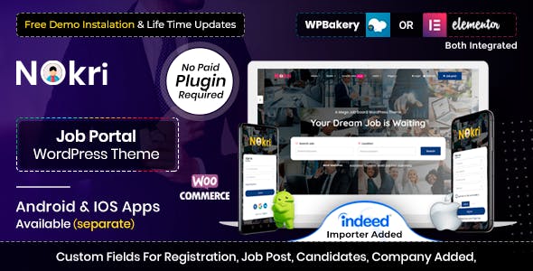 Nokri Job Board WordPress Theme